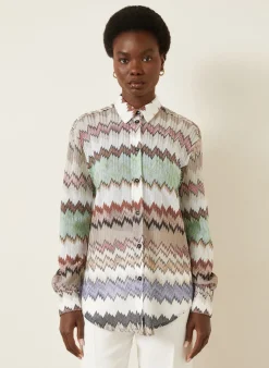Strickbluse mit Glitzergarn