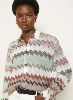 Strickbluse mit Glitzergarn