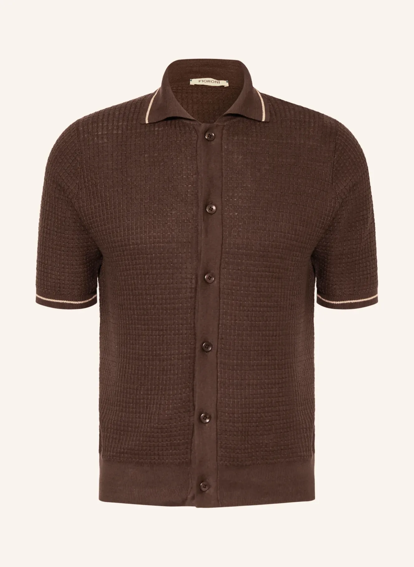 Strickhemd Extra Slim Fit mit Leinen