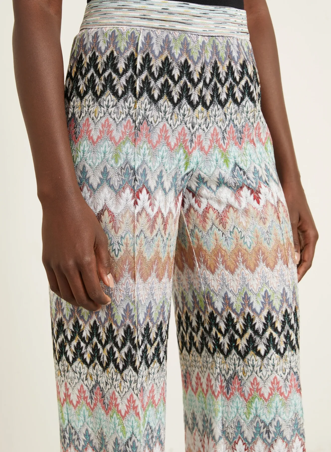 Strickhose mit Glitzergarn