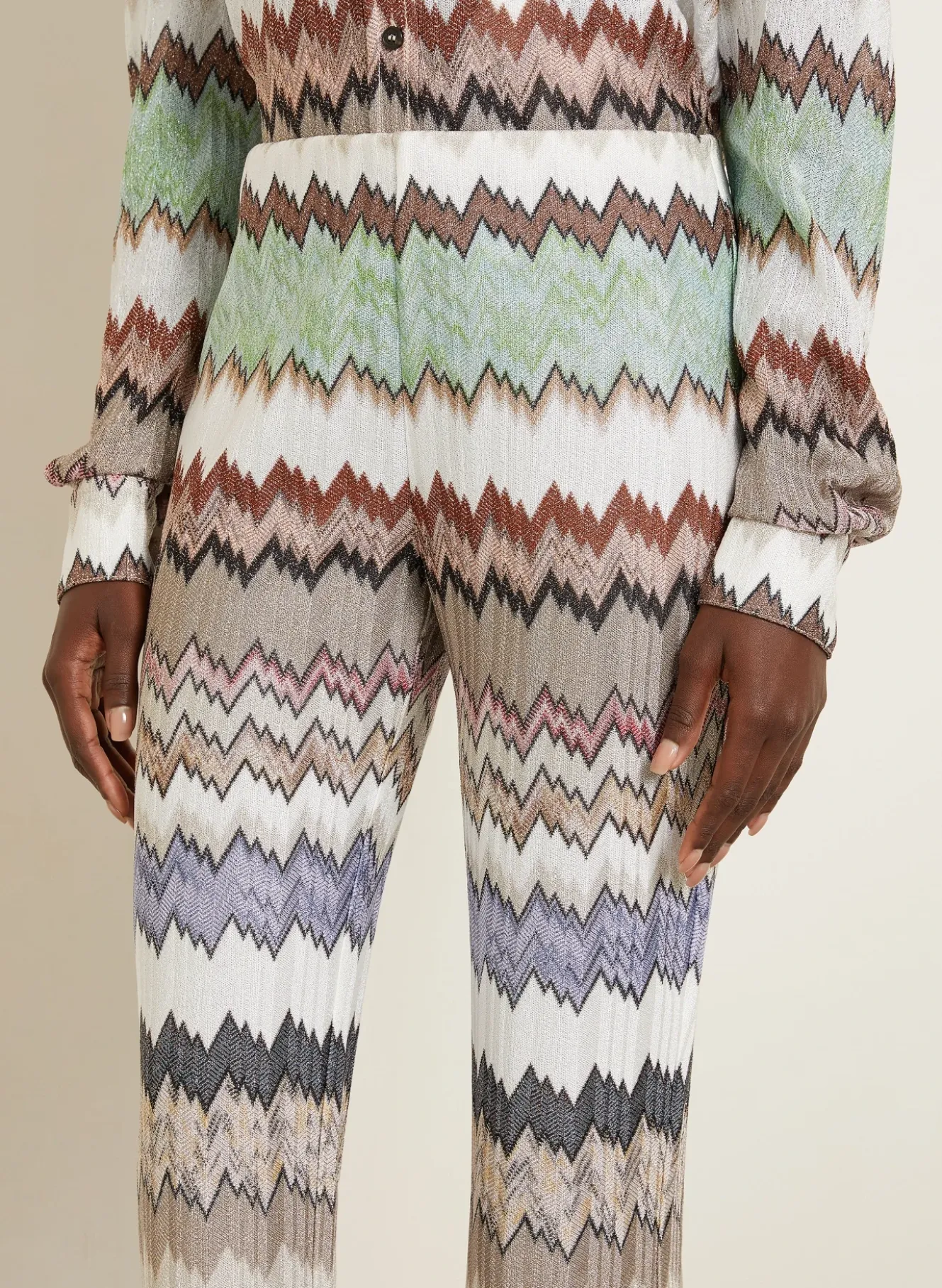 Strickhose mit Glitzergarn
