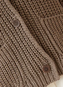 Strickjacke ALIVA mit Seide und Leinen