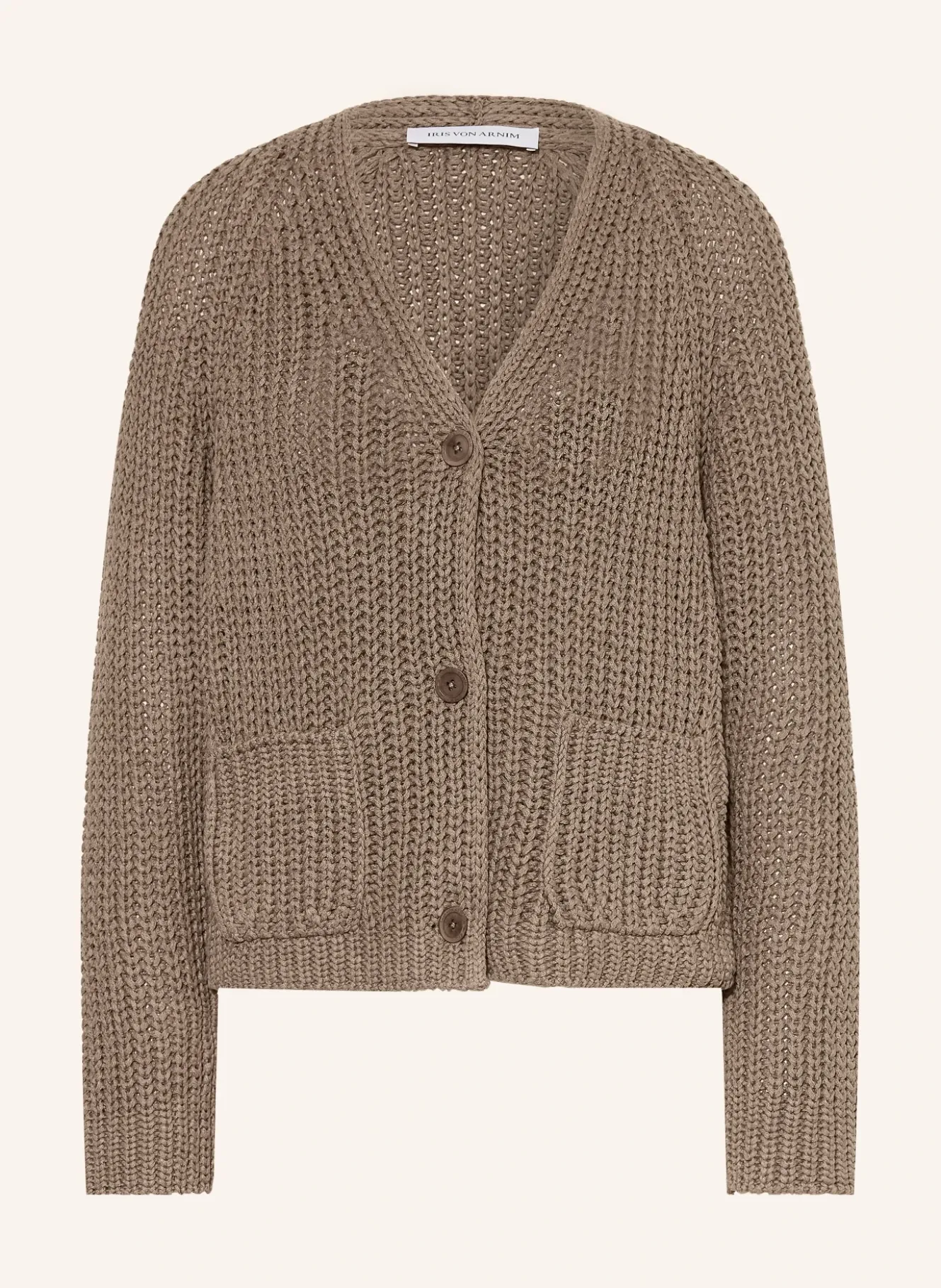 Strickjacke ALIVA mit Seide und Leinen