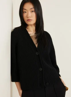 Strickjacke FALLOU aus Cashmere mit 3/4-Arm