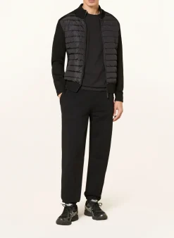 Strickjacke HYBRDIGE im Materialmix
