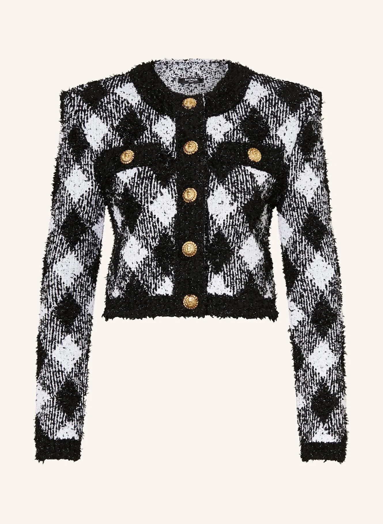 Strickjacke mit Glitzergarn