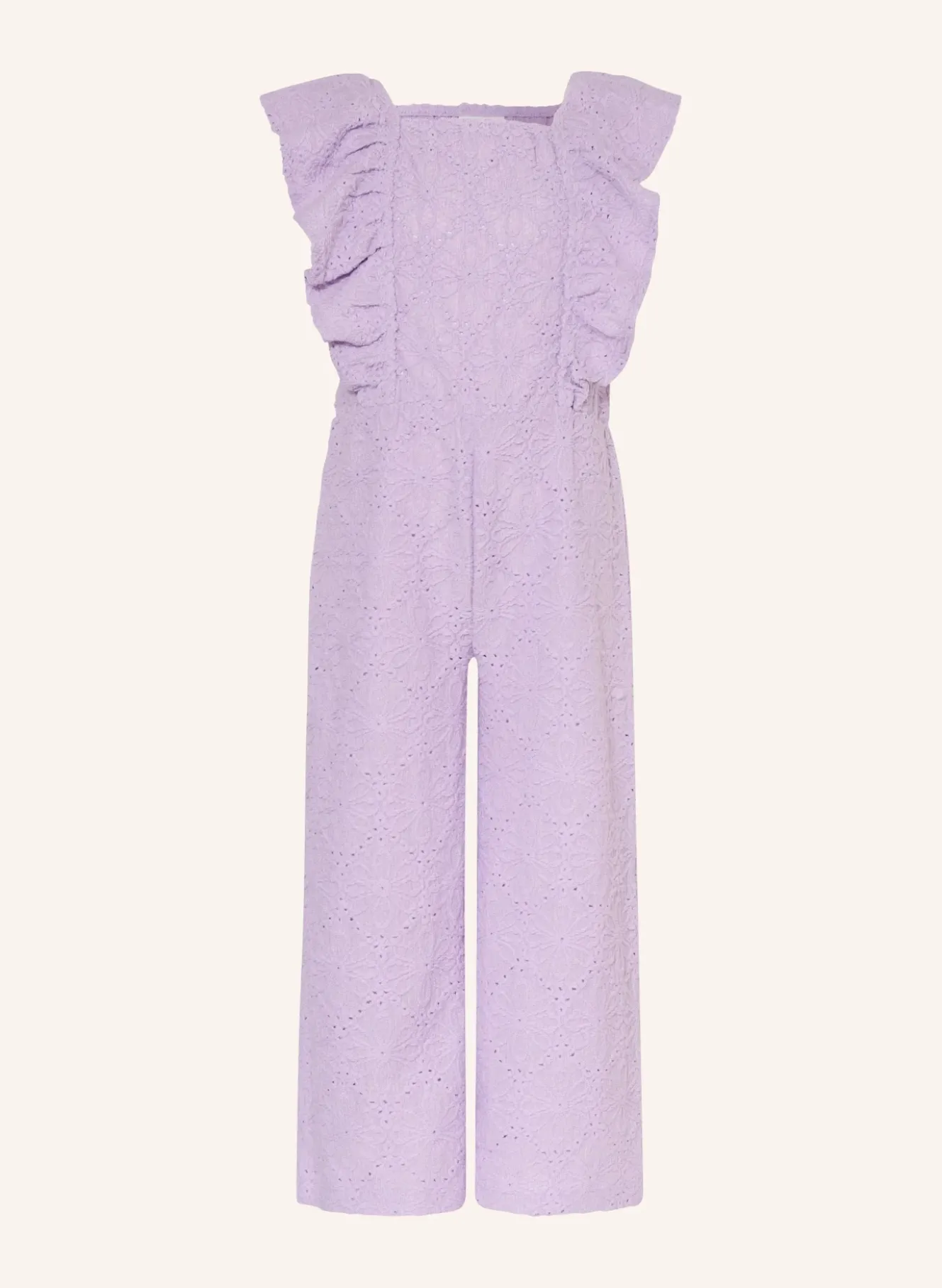 Strick-Jumpsuit mit Volants