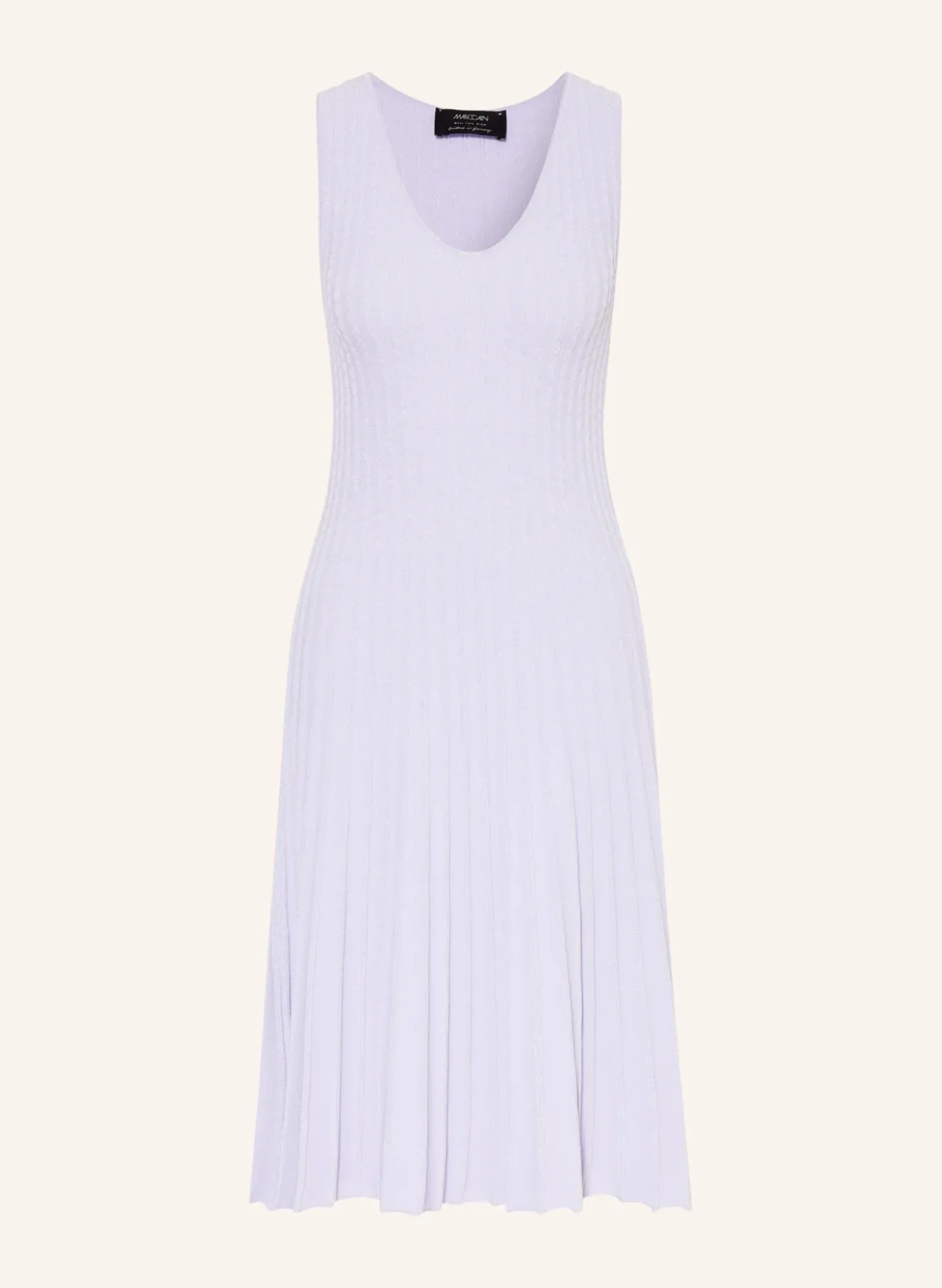 Strickkleid mit Plissees und Glitzegarn
