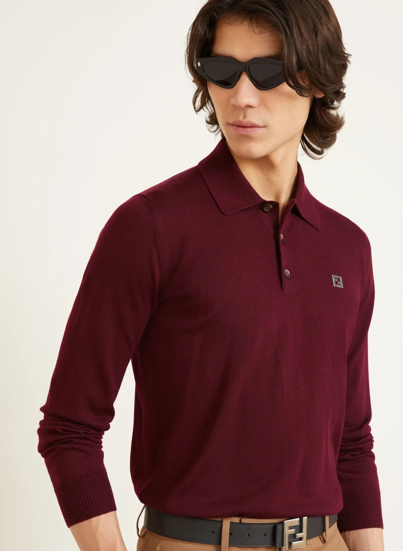 Strick-Poloshirt