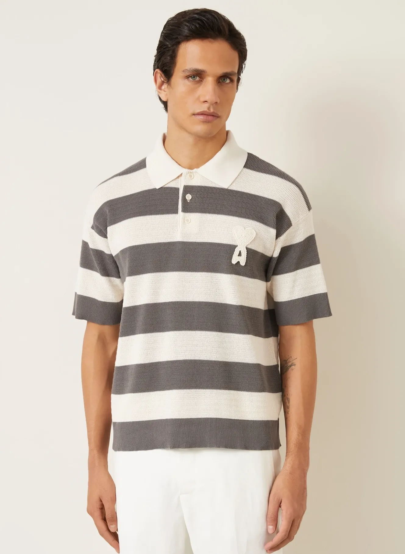 Strick-Poloshirt