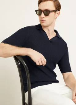 Strick-Poloshirt