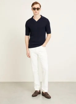 Strick-Poloshirt