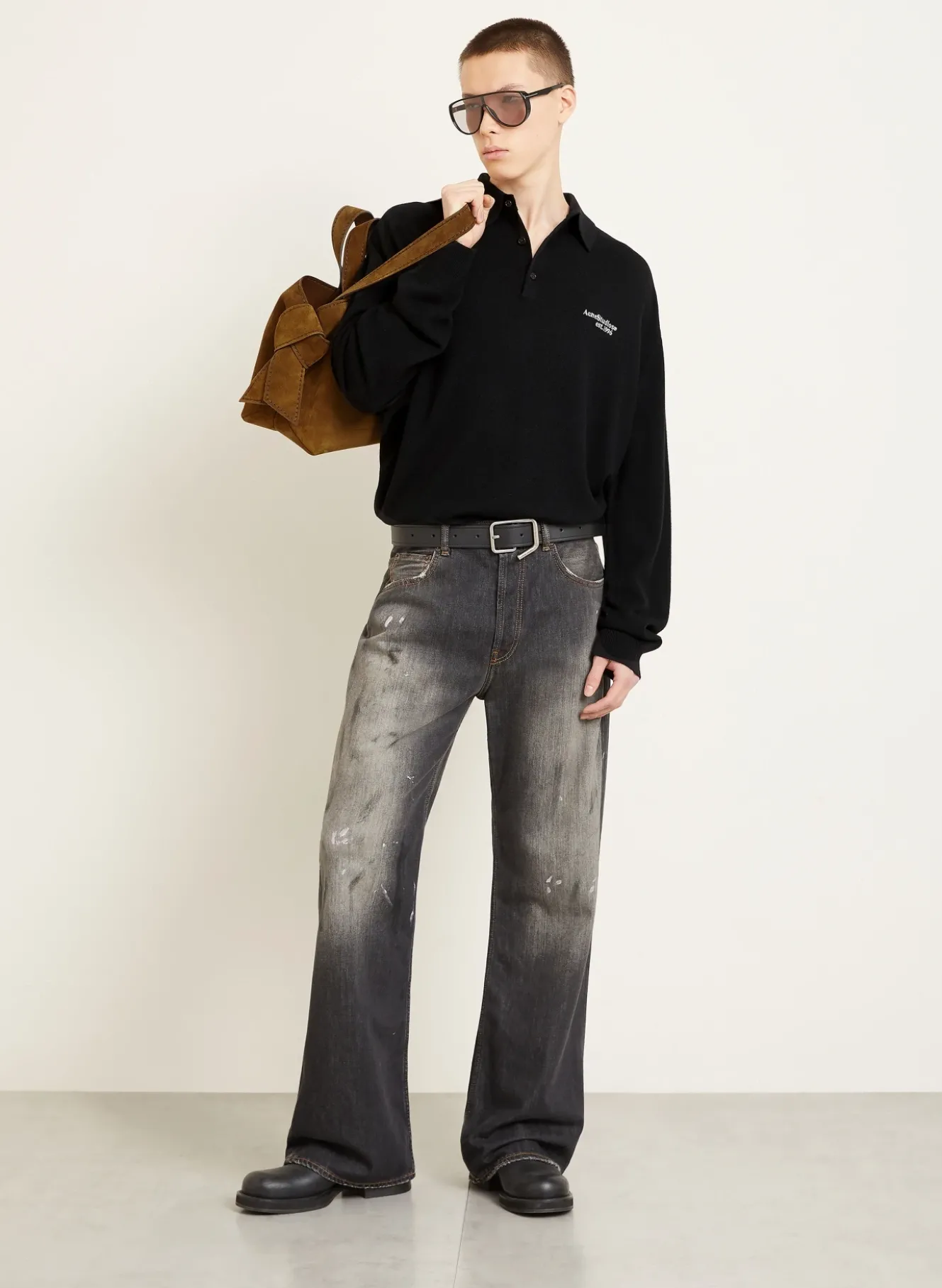 Strick-Poloshirt