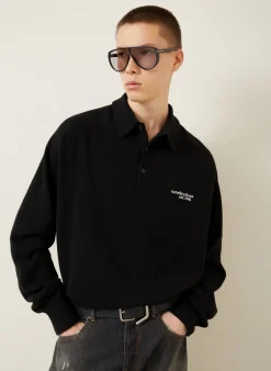 Strick-Poloshirt