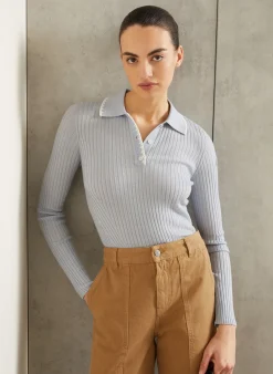 Strick-Poloshirt
