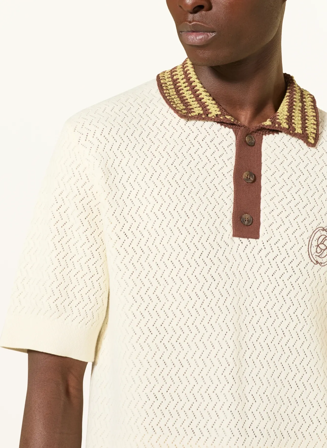 Strick-Poloshirt