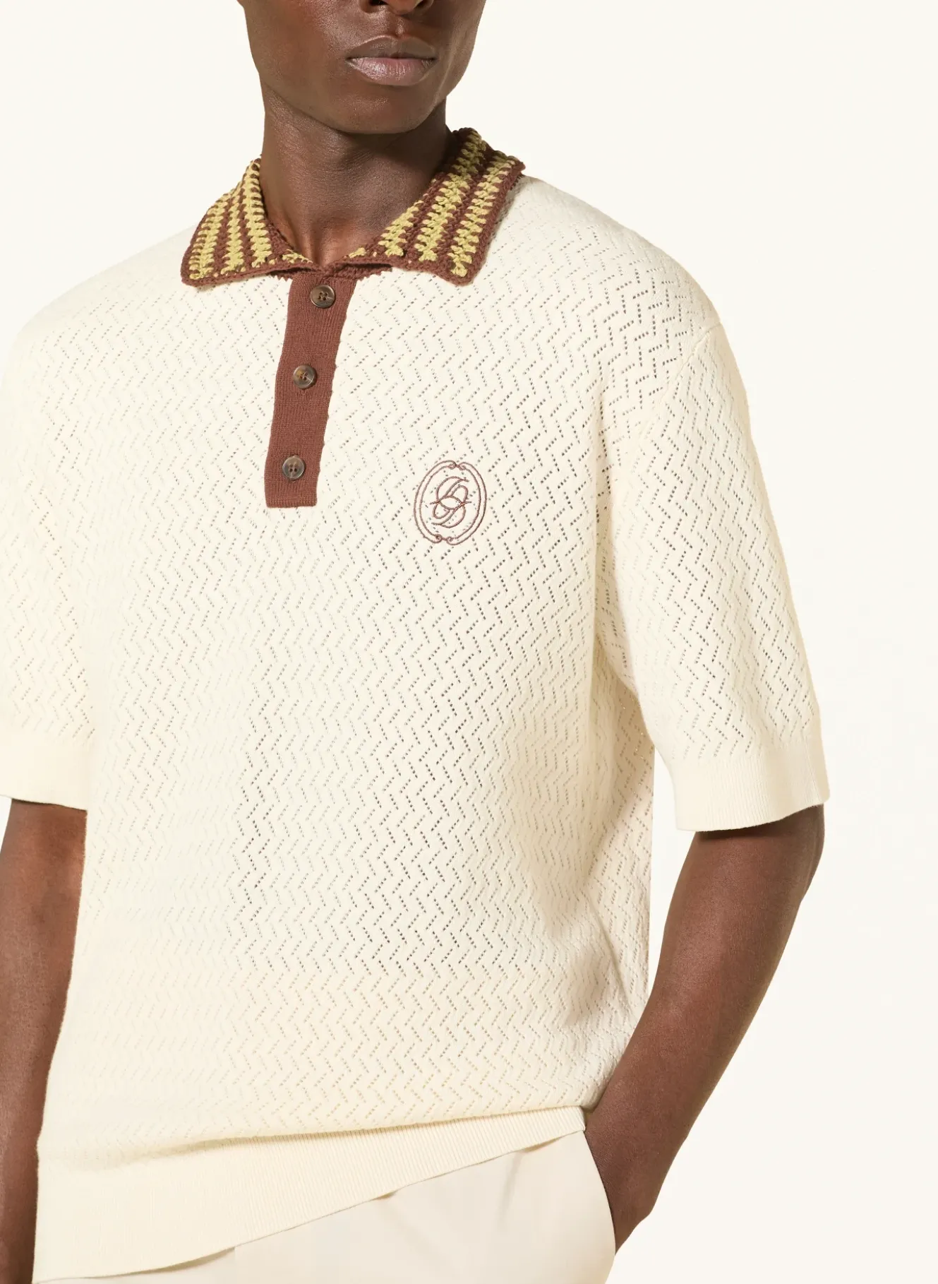 Strick-Poloshirt