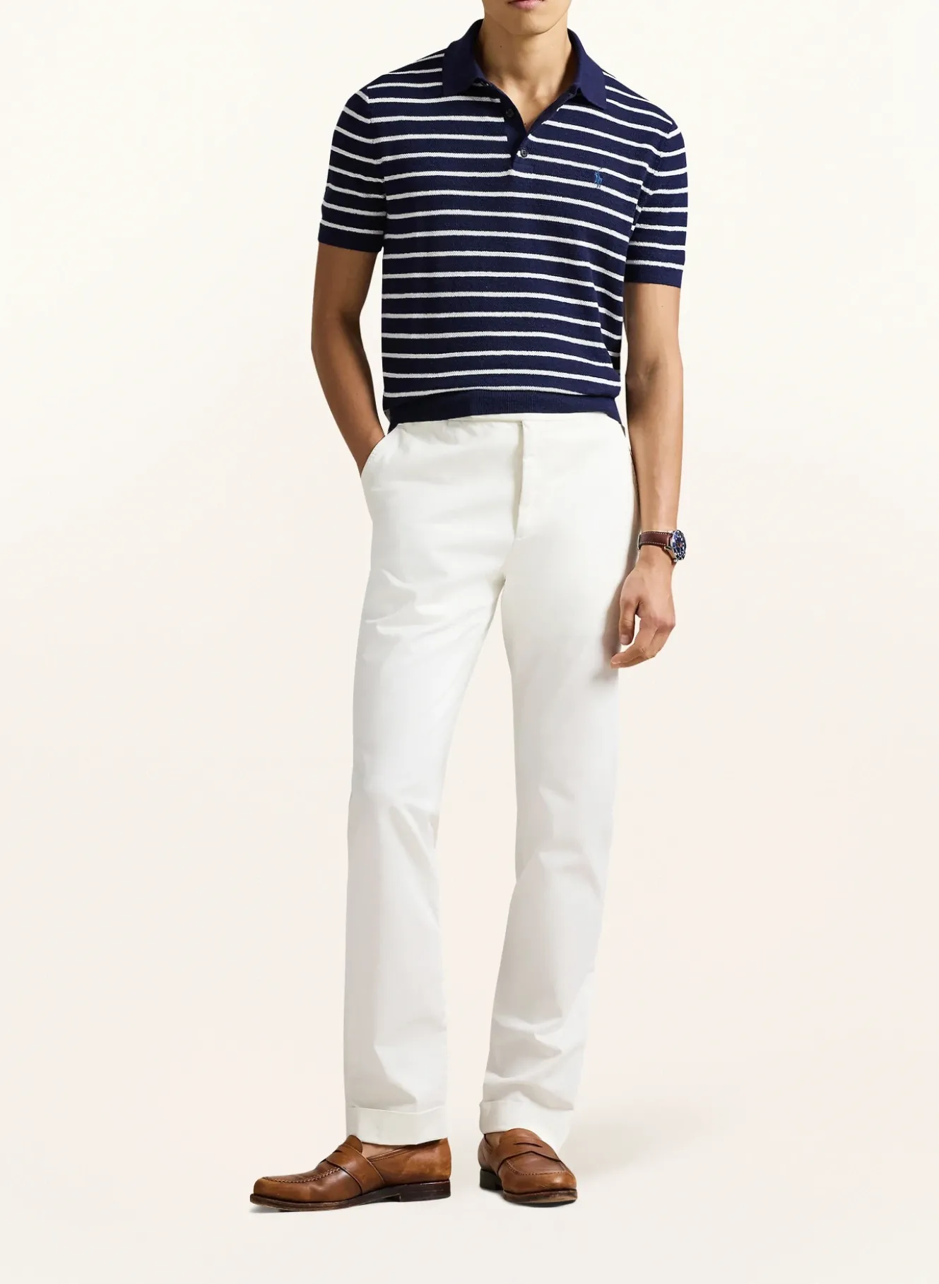 Strick-Poloshirt