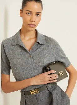 Strick-Poloshirt