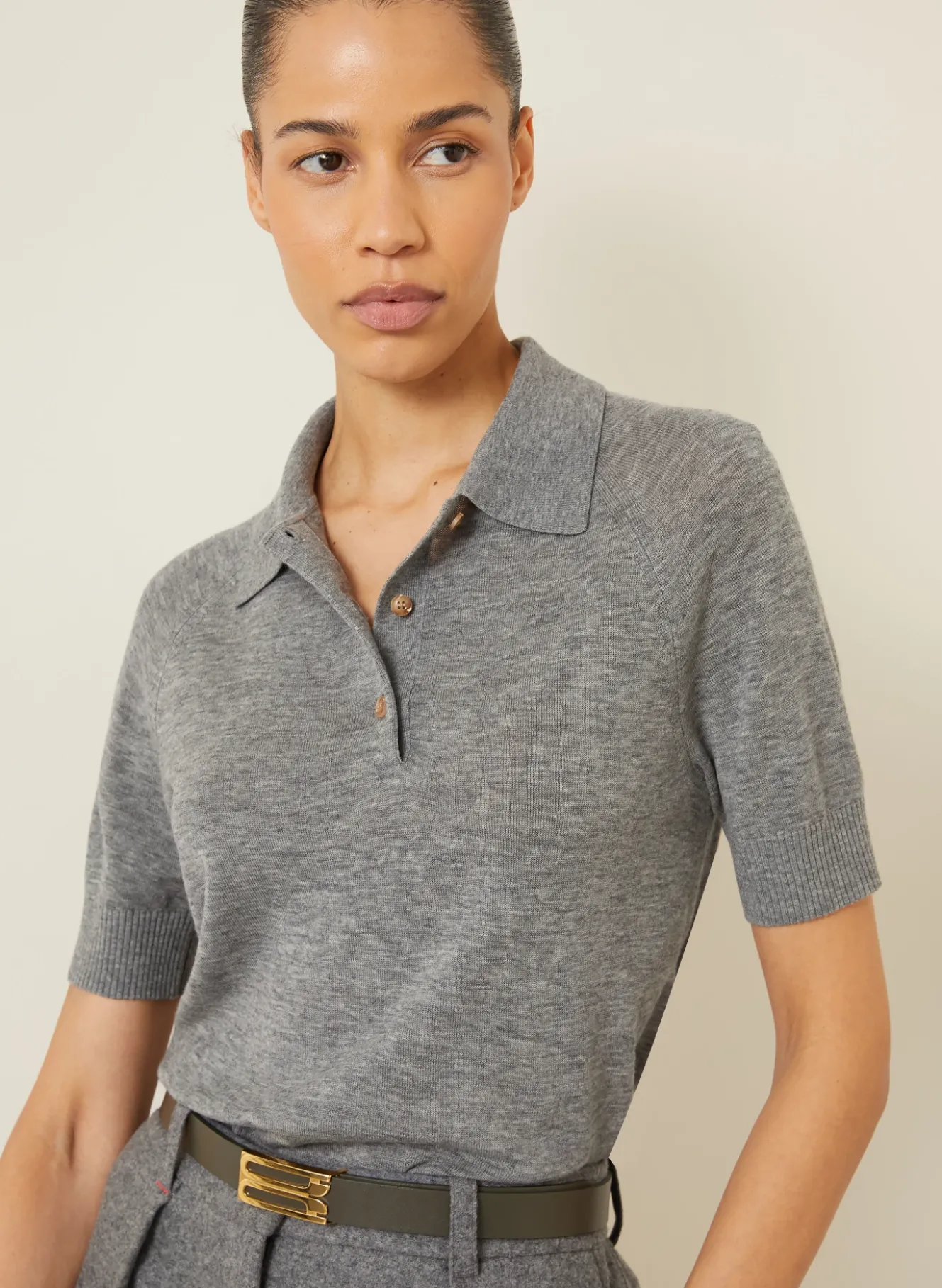 Strick-Poloshirt