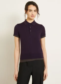 Strick-Poloshirt