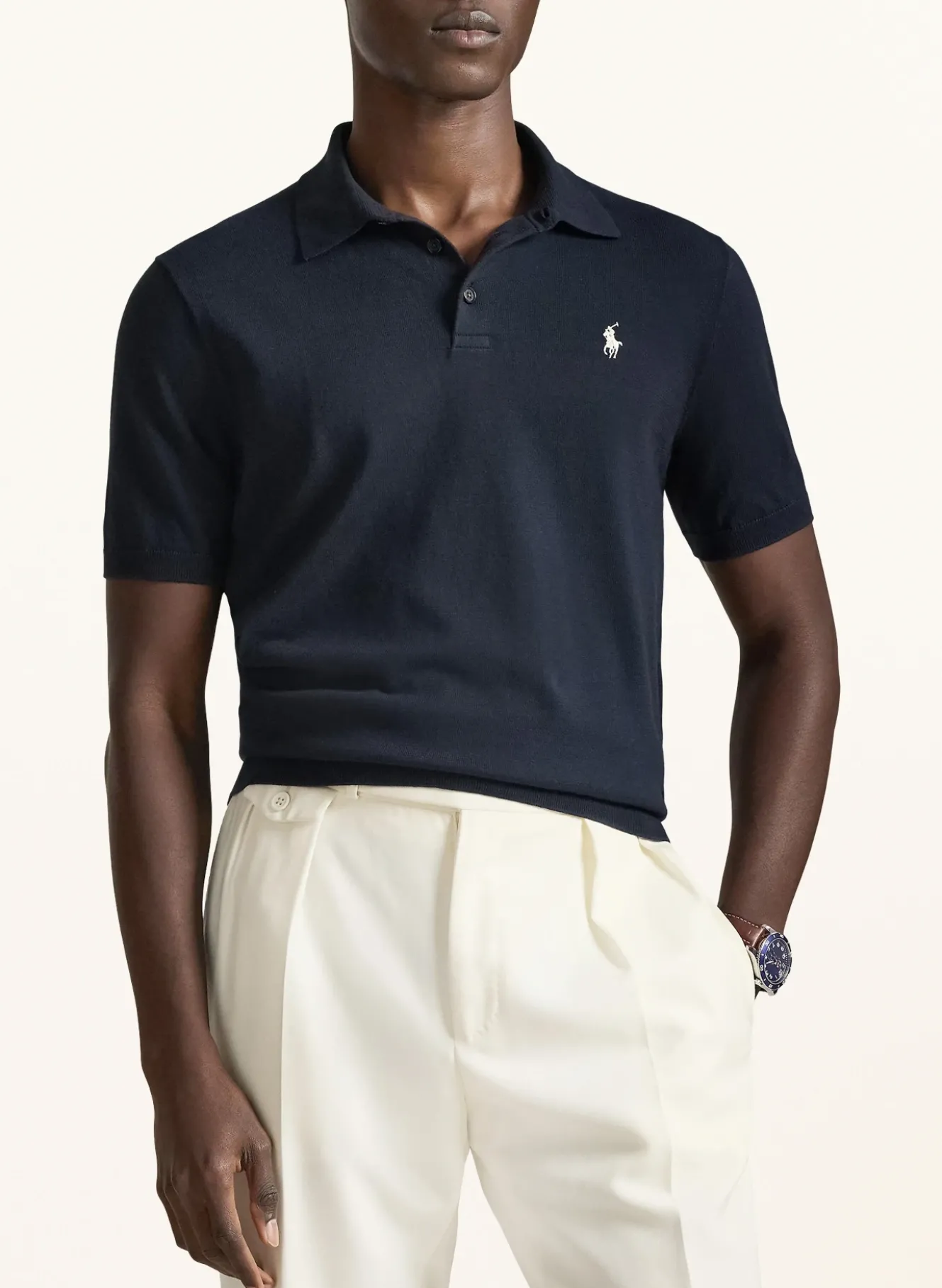 Strick-Poloshirt