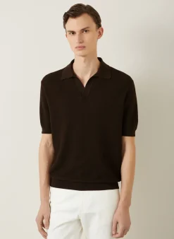 Strick-Poloshirt