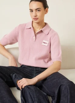 Strick-Poloshirt aus Cashmere