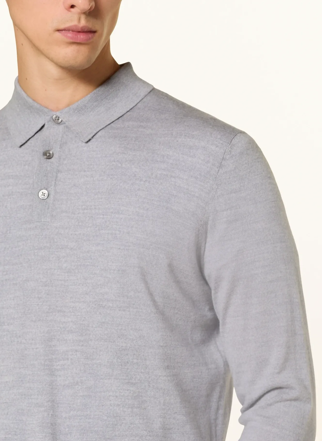 Strick-Poloshirt aus Merinowolle