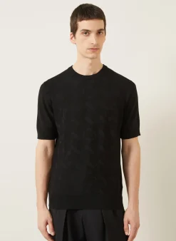 Strick-Poloshirt aus Seide