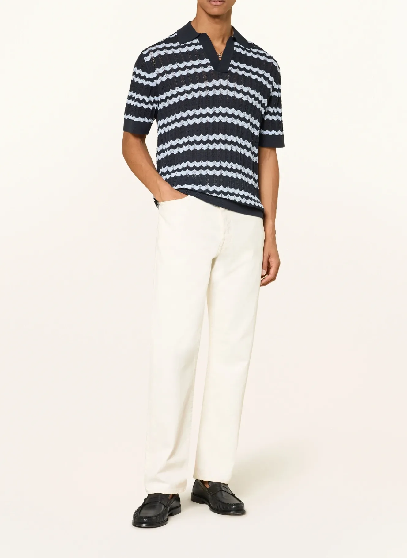 Strick-Poloshirt LAURENZZO Regular Fit