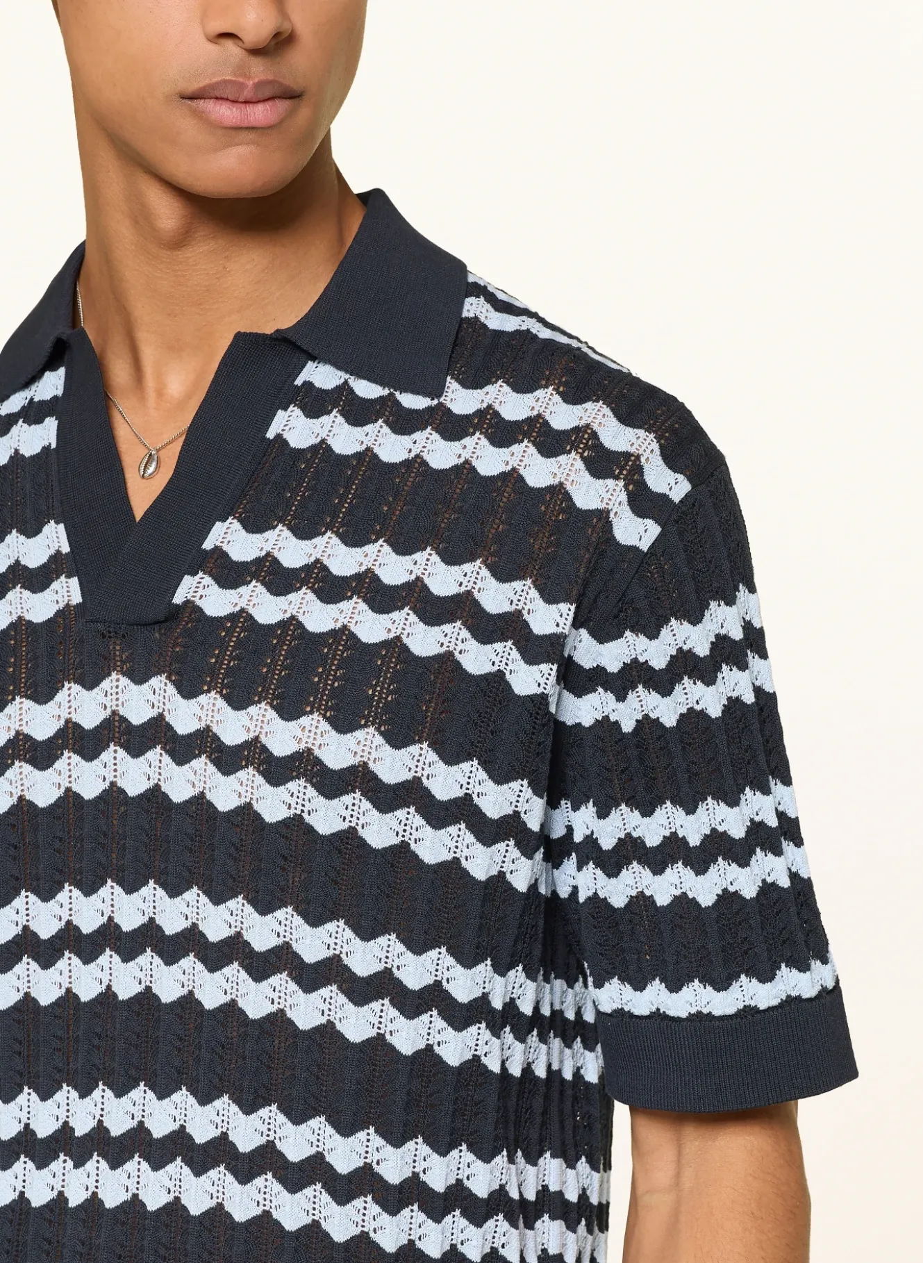 Strick-Poloshirt LAURENZZO Regular Fit
