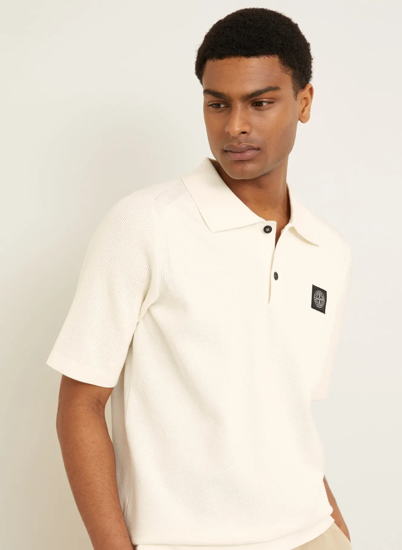 Strick-Poloshirt Loose Fit