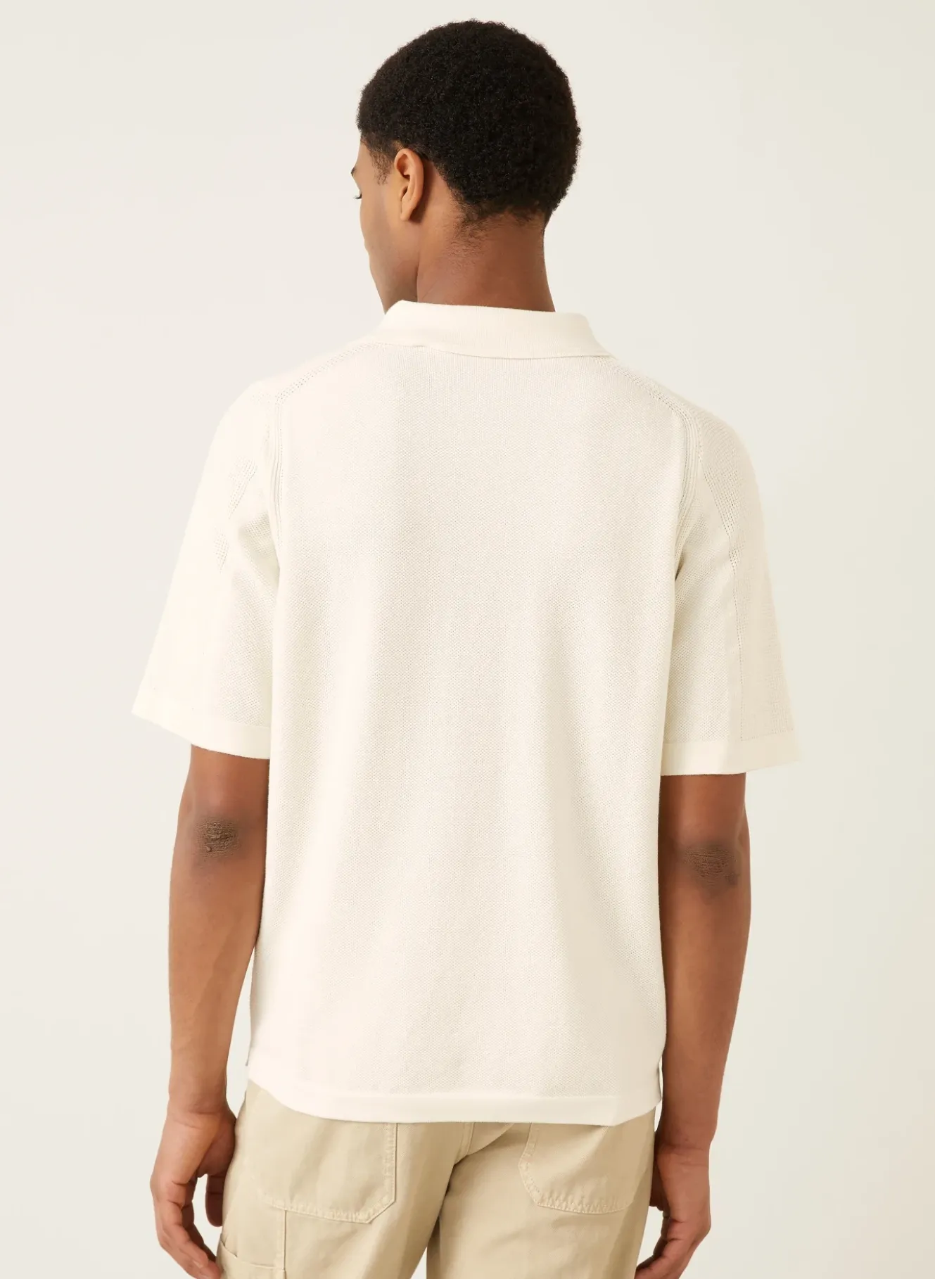 Strick-Poloshirt Loose Fit