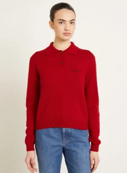 Strick-Poloshirt mit Cashmere