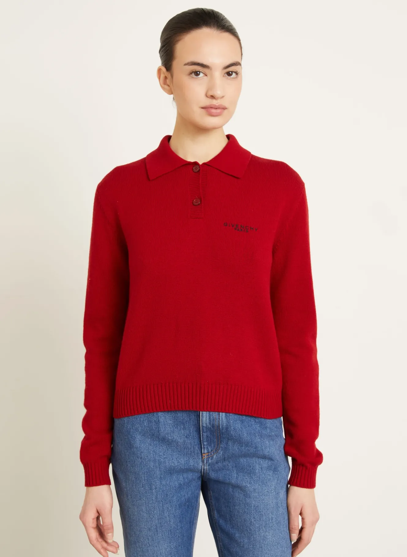 Strick-Poloshirt mit Cashmere