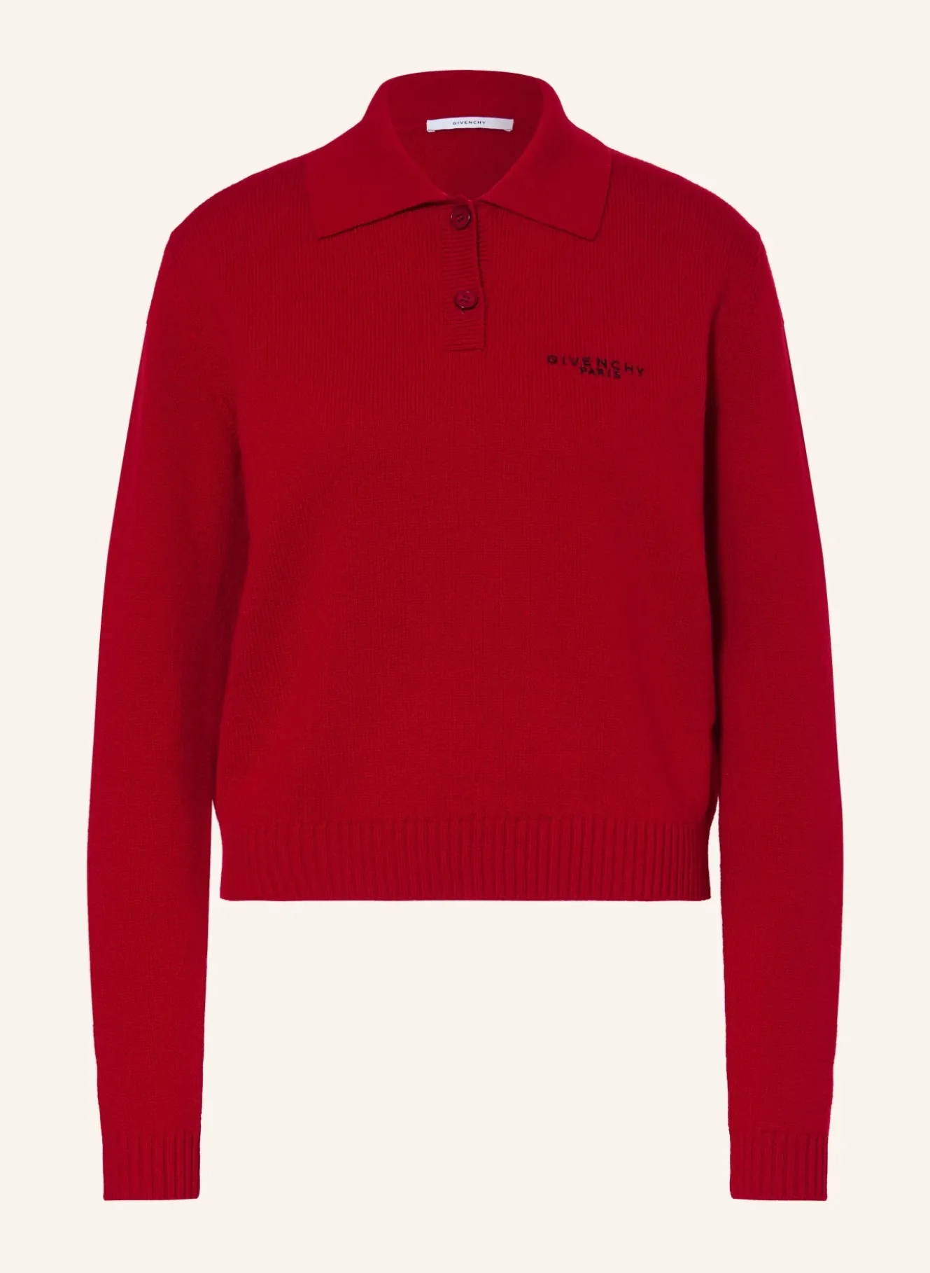 Strick-Poloshirt mit Cashmere