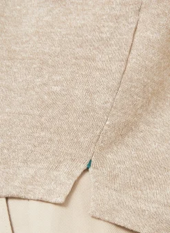 Strick-Poloshirt mit Leinen