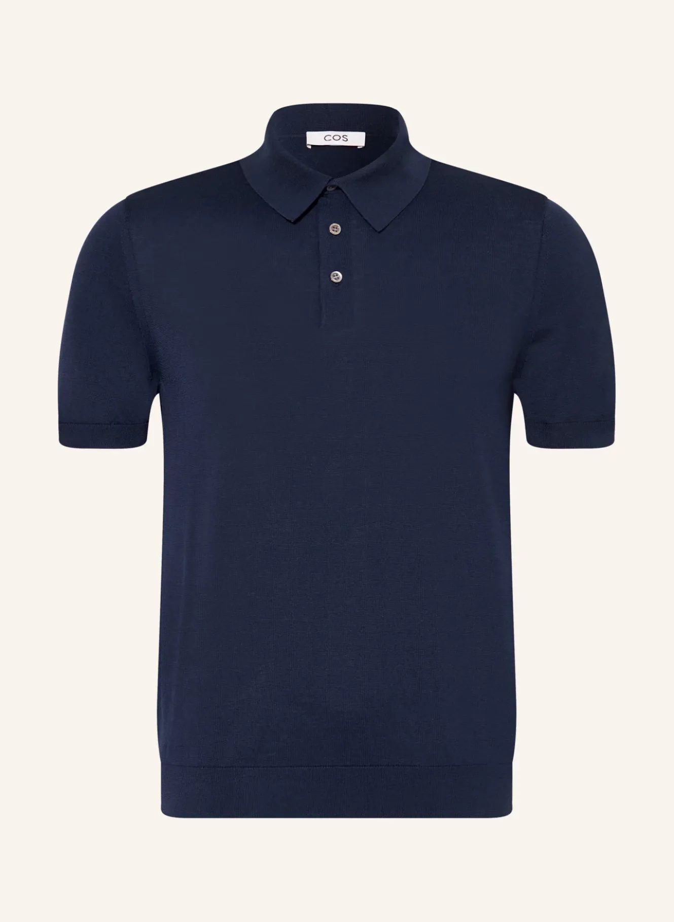 Strick-Poloshirt mit Seide