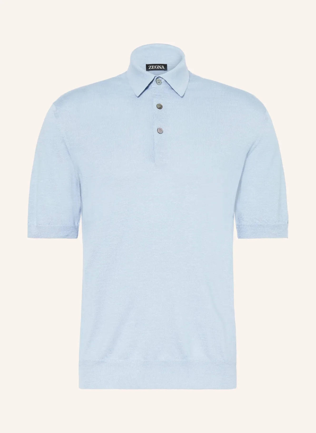 Strick-Poloshirt mit Seide