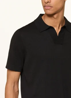 Strick-Poloshirt RYAN mit Leinen