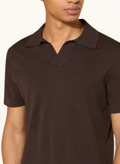 Strick-Poloshirt RYAN mit Leinen
