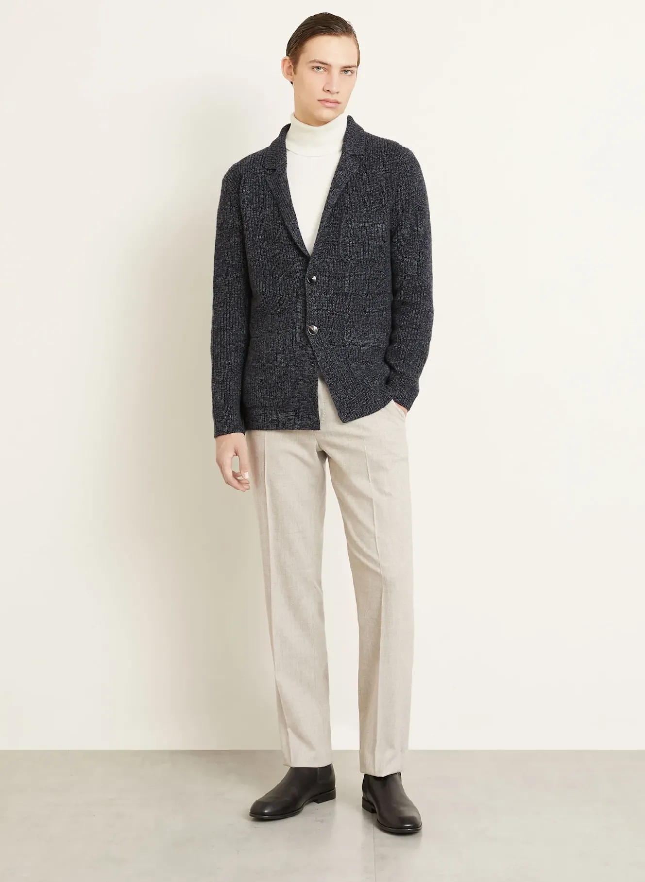 Stricksakko Regular Fit aus Cashmere