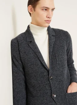 Stricksakko Regular Fit aus Cashmere