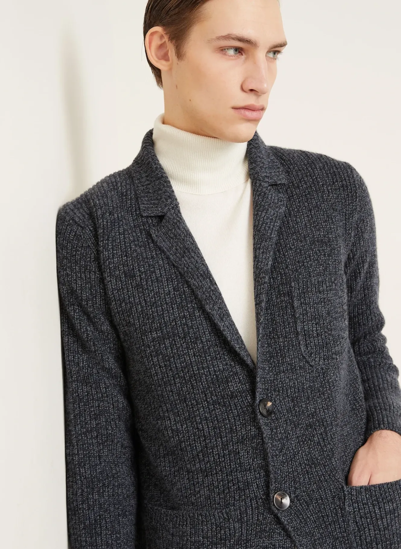 Stricksakko Regular Fit aus Cashmere