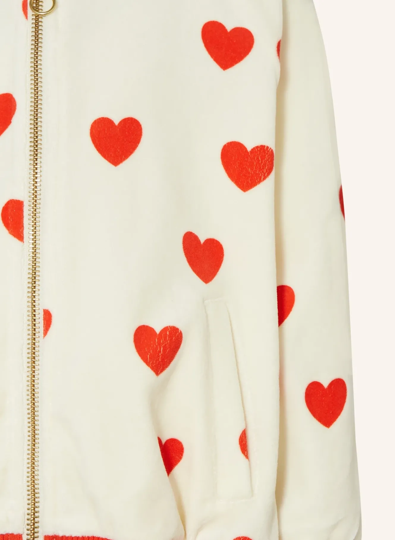 Sweatjacke aus Samt