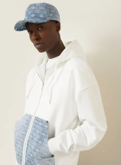 Sweatjacke im Materialmix