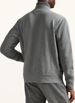 Sweatjacke im Materialmix