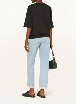 Sweatshirt mit 3/4-Arm und Schmucksteinen