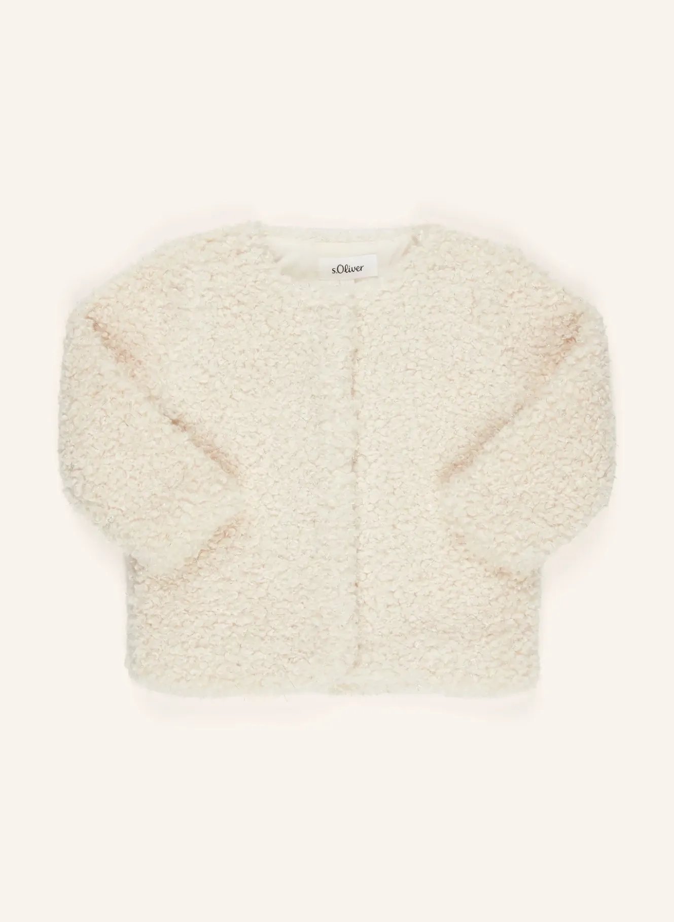 Teddyfell-Jacke mit Glitzergarn